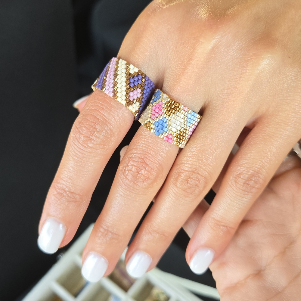 Colorful Beaded Ring